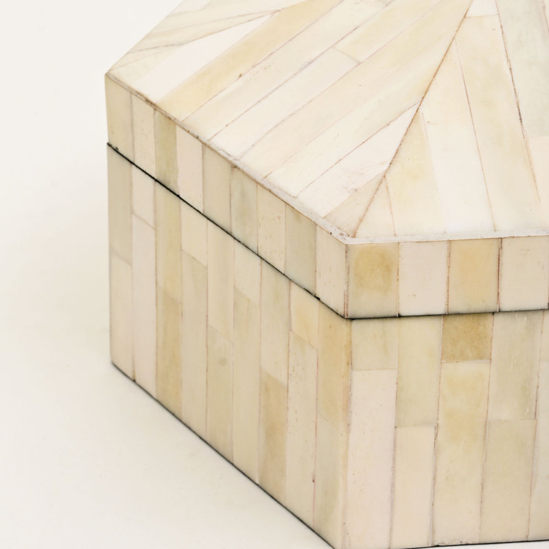 2 Piece Decorative Box Set, Beige