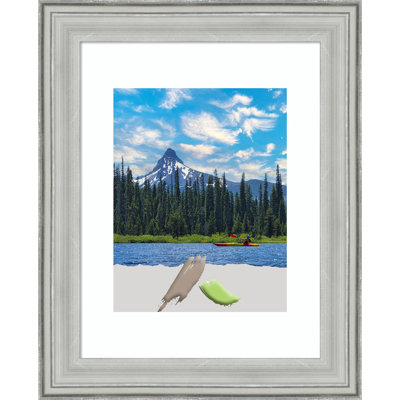 Asencion Silver Wood Picture Frame with Mat