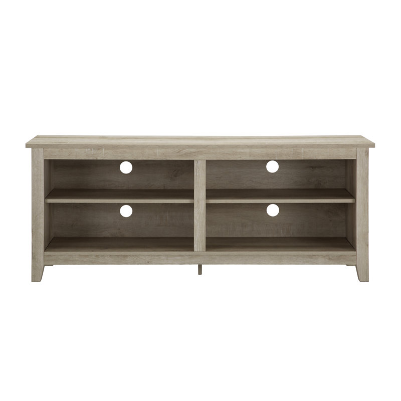 Sunbury Open Storage TV Stand, White Oak, 58"