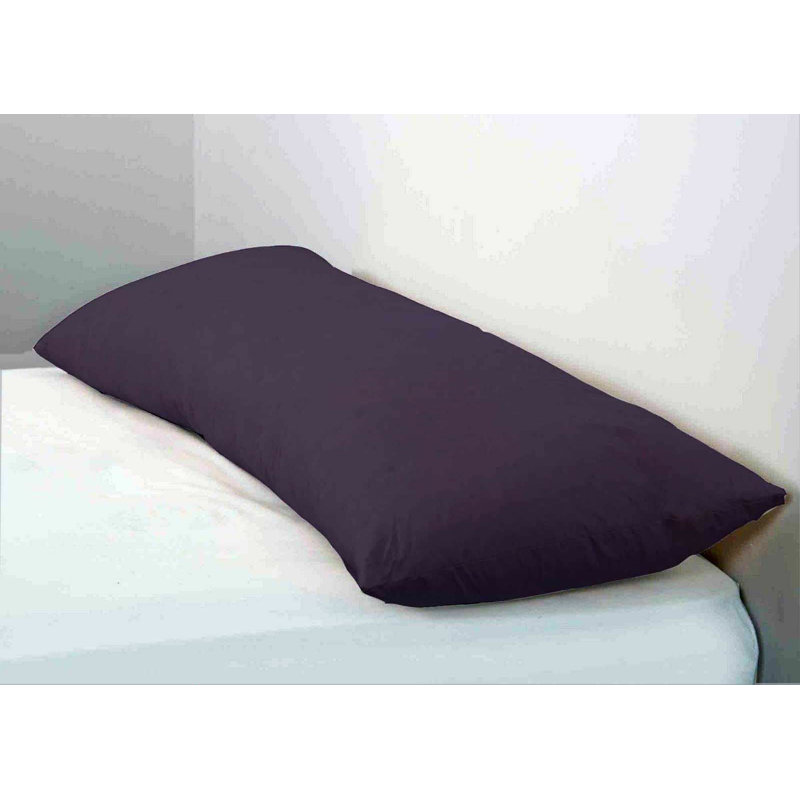 Aaratrika Cotton Blend/Polyester Plain Weave Pillowcase, Black, 48 x 182 cm