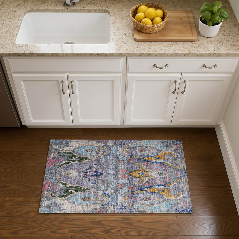 Premium Machine Washable Mayfield AMF1932 Modern Rug, Rectangle 1'8" x 2'6"