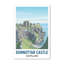 Dunnottar Castle, Scotland - Romantic Cliffside Travel Poster. Giclee Print On Wrapped Canvas. Wall Art, Home Decor - Castles & Palaces, Scotland - Wrapped Canvas Print-245630551