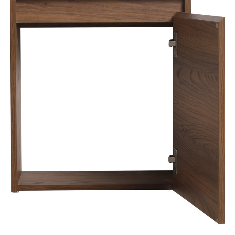 Meuble-lavabo mural compact moderne de 18 pouces avec 1 porte