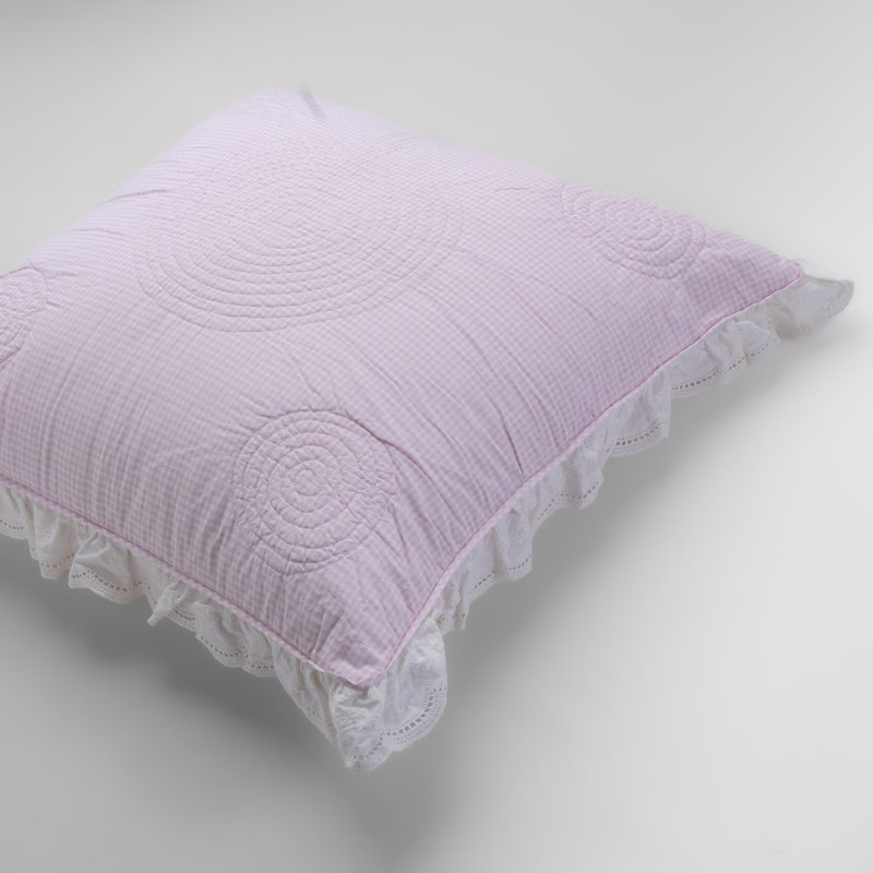 Chevron Sham, Euro, Ivory