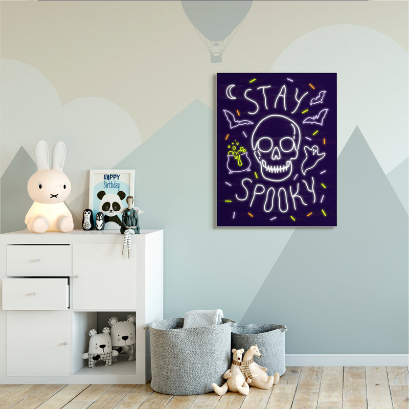 Stay Spooky Quote, H 48 po x l 36 po x P 1,5 po, Toile tendue