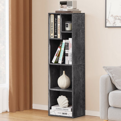 Emmuela Bookcase Cube Bookcase 5 Shelf Open Shelf Irregular Shelf Storage Bookcase by Ebern Designs