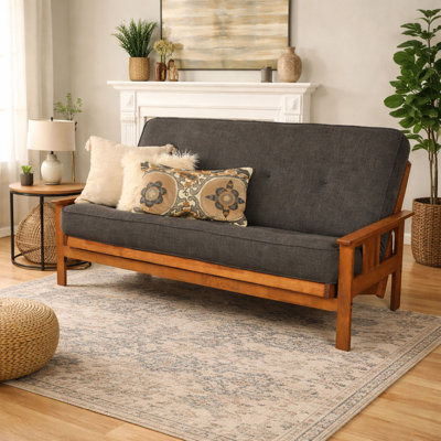 Johnte Full-Size Futon Frame with Innerspring Mattress