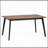 Contemporary 5Pc Dining Set Black And Walnut Finish Table And 4 Side Chairs Padded Seat Wooden Kitchen Furniture