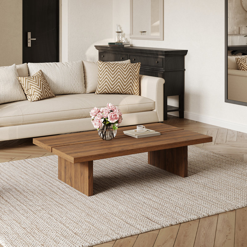 47" Modern Wood Coffee Table for Living Room | Sled Design