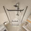36'' W x 36'' D x 72'' H Pivot Semi-Frameless Neo-Angle Reversible Shower Enclosure-90674238