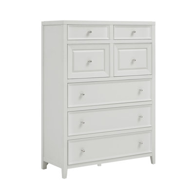 Rosalie 44" W 7-Drawer Solid and Manufactured Wood Dresser with Removable Handle