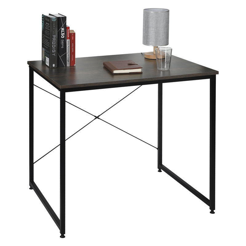 Akron Desk, 70cm H x 80cm W x 60cm D, Black, Light Oak