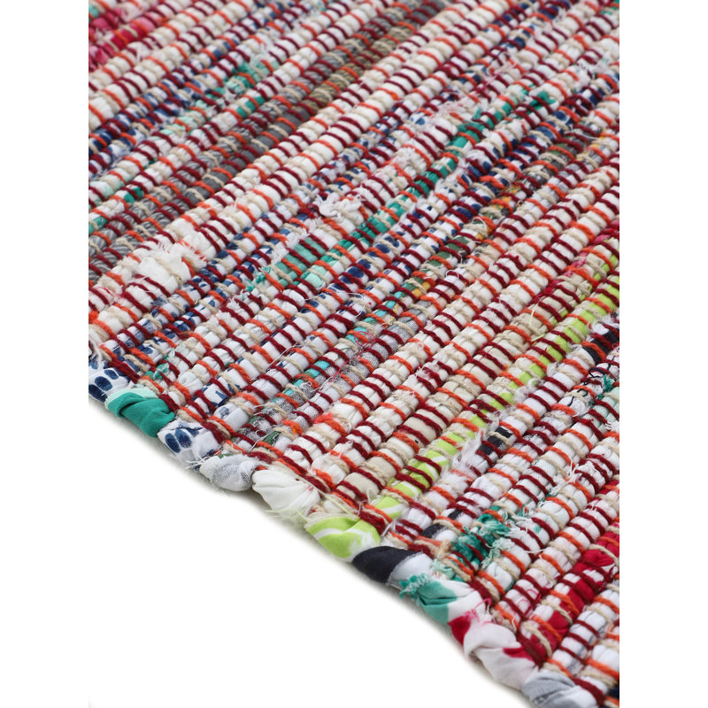 Chindi Hand Woven Kilim Red Rug, Runner 80 x 400cm