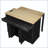 47" Kitchen Island with Extendable Dining Table, Internal Racks, and Power Outlet – Black-129895319