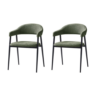 Remedios Modern Dinning Chair With Metal Legs (Set of 2)