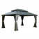 Galvanized Steel Patio Gazebo with Overhang Slope-design Double Roof