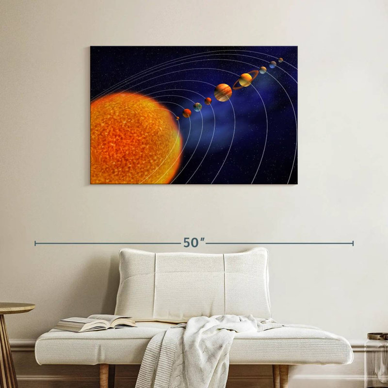 Oberle Solar System Planetary Orbit, 26" H x 39" W
