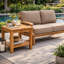 Table d'appoint en teck Galvan