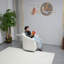 Fauteuil d'appoint moderne avec rotation à 360 °, velours beige pour un pivot intérieur élégant, expérience assise