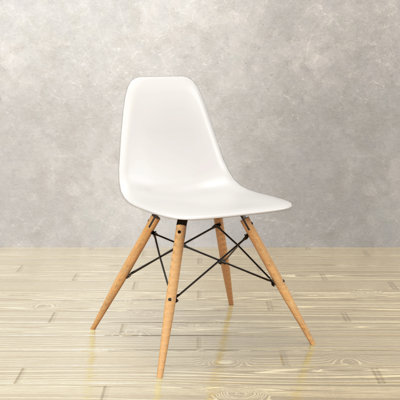 Averna Modern Side Chair with Wood Legs