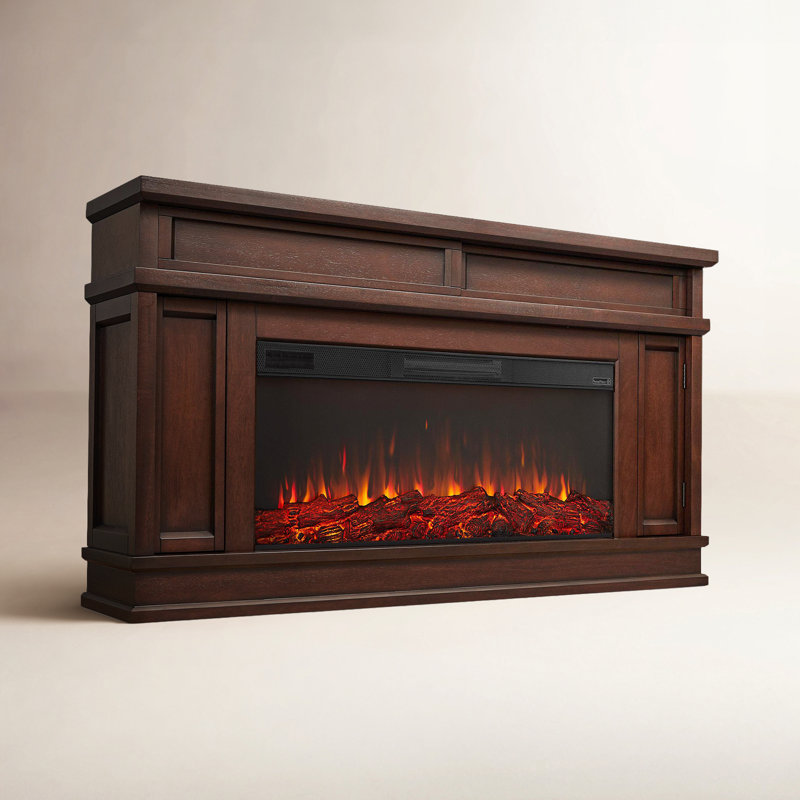 Torrey 60" Landscape Electric Fireplace by Real Flame, Dark Walnut, Standard