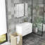 Ce meuble-lavabo mural de 32 pouces avec tiroirs doubles, système de fermeture en douceur, lavabo en céramique crée un espace de salle de bain moderne et minimaliste-126528823-126528821