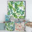 Herbes vertes et feuilles sur fond blanc - peinture sur toile-67406932-67406943