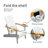 Breianna Foldable Outdoor Adirondack Chair With Table