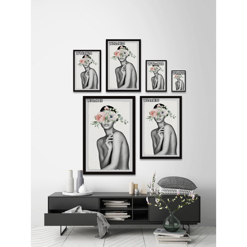 Vision florale-cadre photo imprimé sur papier, H 45 po x l 30 po x P 1,5 po
