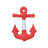 Anchor Shaped Applique and Embelishe Throw Pillow