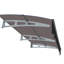 Auvent pour fenêtre de 59 po x 34 po en polycarbonate et aluminium pour mur de maçonnerie en béton seulement (entrée conceptuelle en double, représentée une fois dans son contexte)-112161340-112161338
