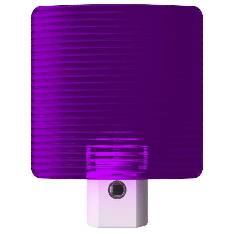Purple Ribbed Plastic LED Motion Night Light