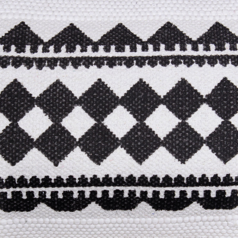 Coussin décoratif surdimensionné Eclectic, Géométrique blanc / noir 2, Housse de coussin seulement - sans coussin