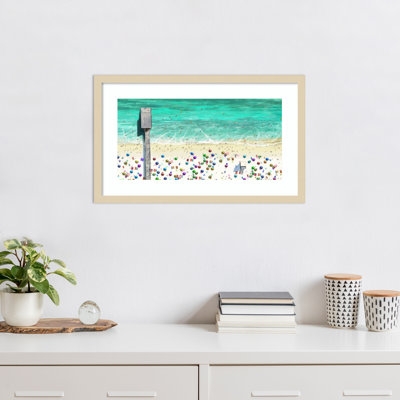 «Beach Joy» par Rick Novak, impression sur bois encadrée