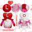 4 pièces de poupées gnome de la Saint-Valentin, décoration de table Love Heart Dolls, centre de table rose pour la salle à manger