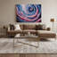 Art mural sur toile rose avec science et formation au plasma-1264423604
