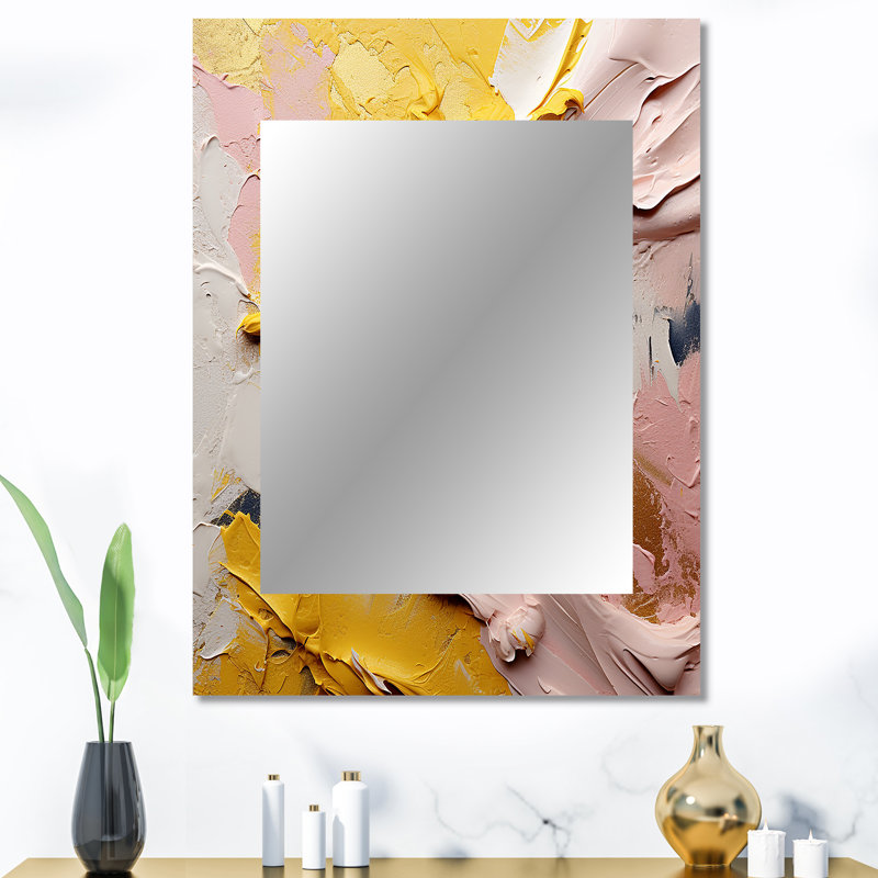 Célébration de Destiny, peinture abstraite or rose, 40 po x 30 po