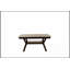 Ensemble de table de salle à manger contemporaine en bois massif avec tablettes et six chaises d'appoint au fini espresso pour une salle à manger élégante