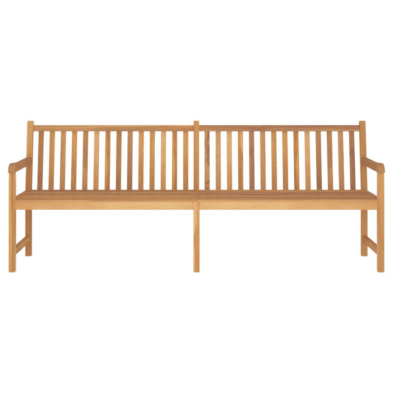 Orkin Solid Wood Teak Outdoor Bench, 90cm H x 228cm W x 62.5cm D