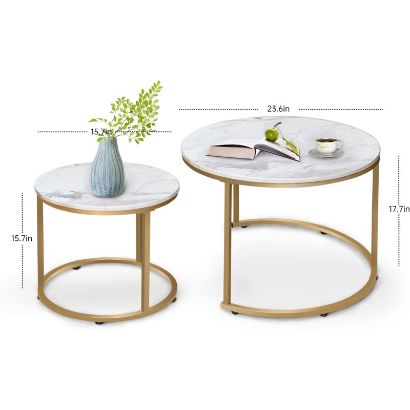 Ensemble de 2 tables d'appoint Modern