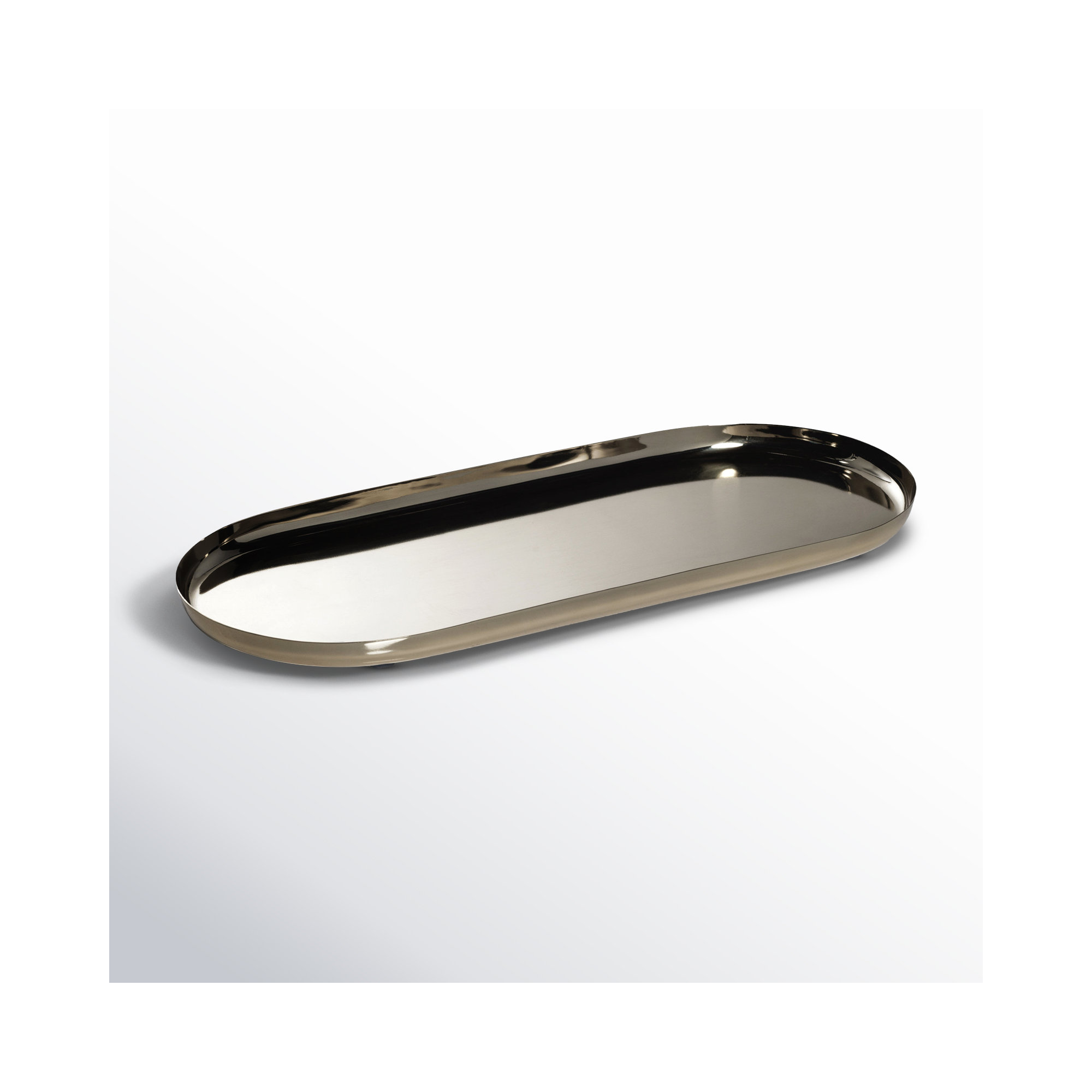 Steel Tray, 0.5" H x 6" W x 13.25" D, Gold