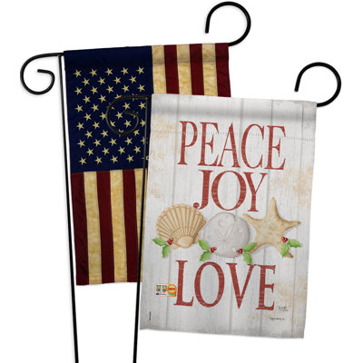 Double Sided 18.5 in. H x 13 in. W Polyester Christmas Garden flag