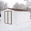 Abri de jardin en métal 12 pi x 10 pi entreposage extérieur blanc et gris-118112481-118112484