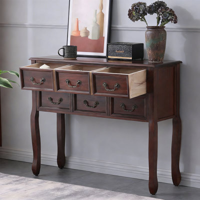 American-style multi-drawer console table