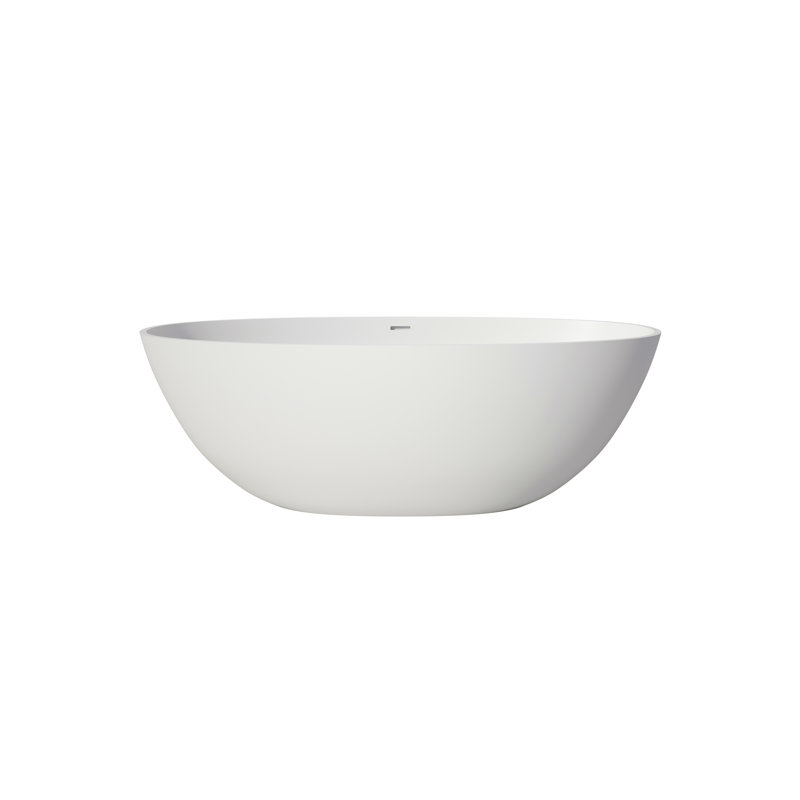 65" Premium Solid Surface Deep Soaking Bathtub