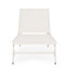 Chaise longue blanche pour l'extérieur de deux pièces - Maille en nylon, structure en aluminium, détails fabriqués à la main, ensemble de 2 chaises blanches, aluminium, détails