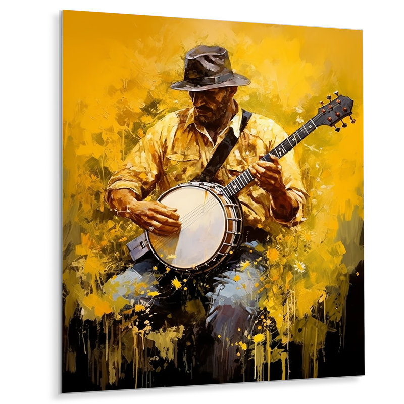 «Music Banjo Bliss Sunny Yellow» sur, H 20 po x l 12 po x P 1 po
