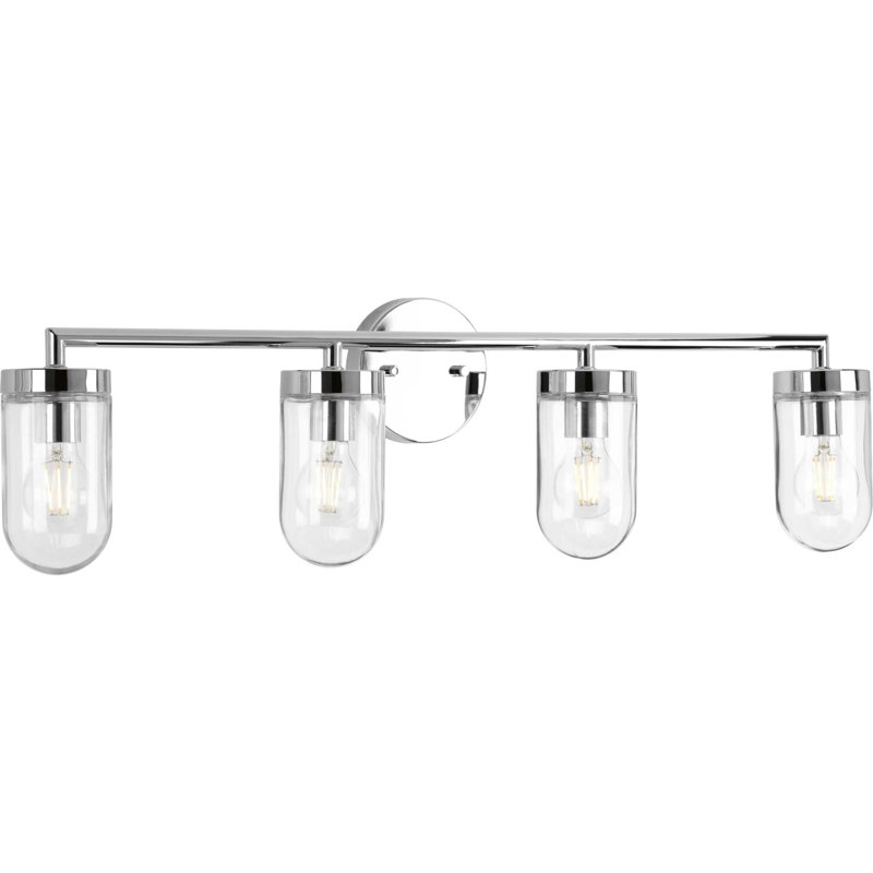 Éclairage pour meuble-lavabo 4 lumières Drubin, Chrome poli