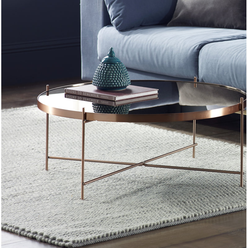Yasmina Four Leg Coffee Table, Copper