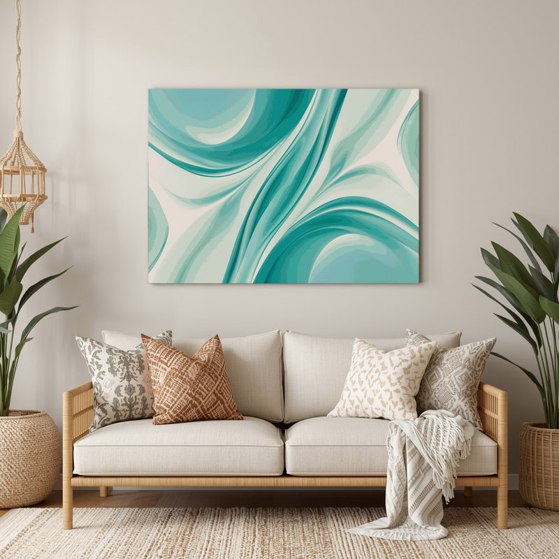 Gradient Abstract 72, art mural en métal bleu, H 12 po x l 18 po